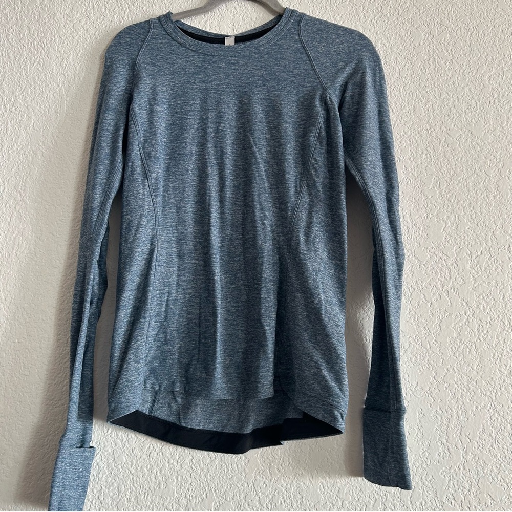 Lululemon Athletica Blue Heathered Tee Size 8